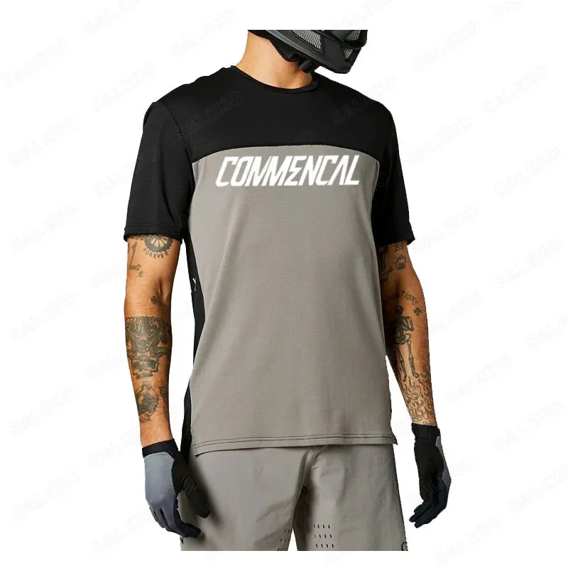 

2024 Men Short Sleeve Downhill Jerseys MTB Mountain Bike Shirts Offroad DH Motorcycle Jersey Summer Motocross Commencal Ciclismo