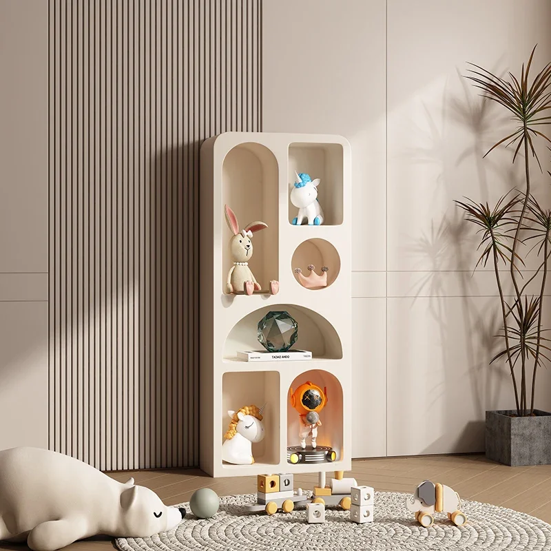 Meubles de salon en bois pour enfants, style nordique moderne, étagère de rangement blanche ou noire, armoires de maison