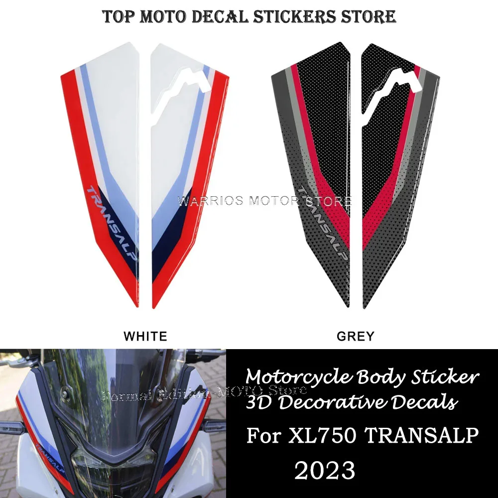 For Honda XL750 TRANSALP 2023 Motorcycle Gel Sticker Front Cover Sticker Waterproof and Anti-scratch