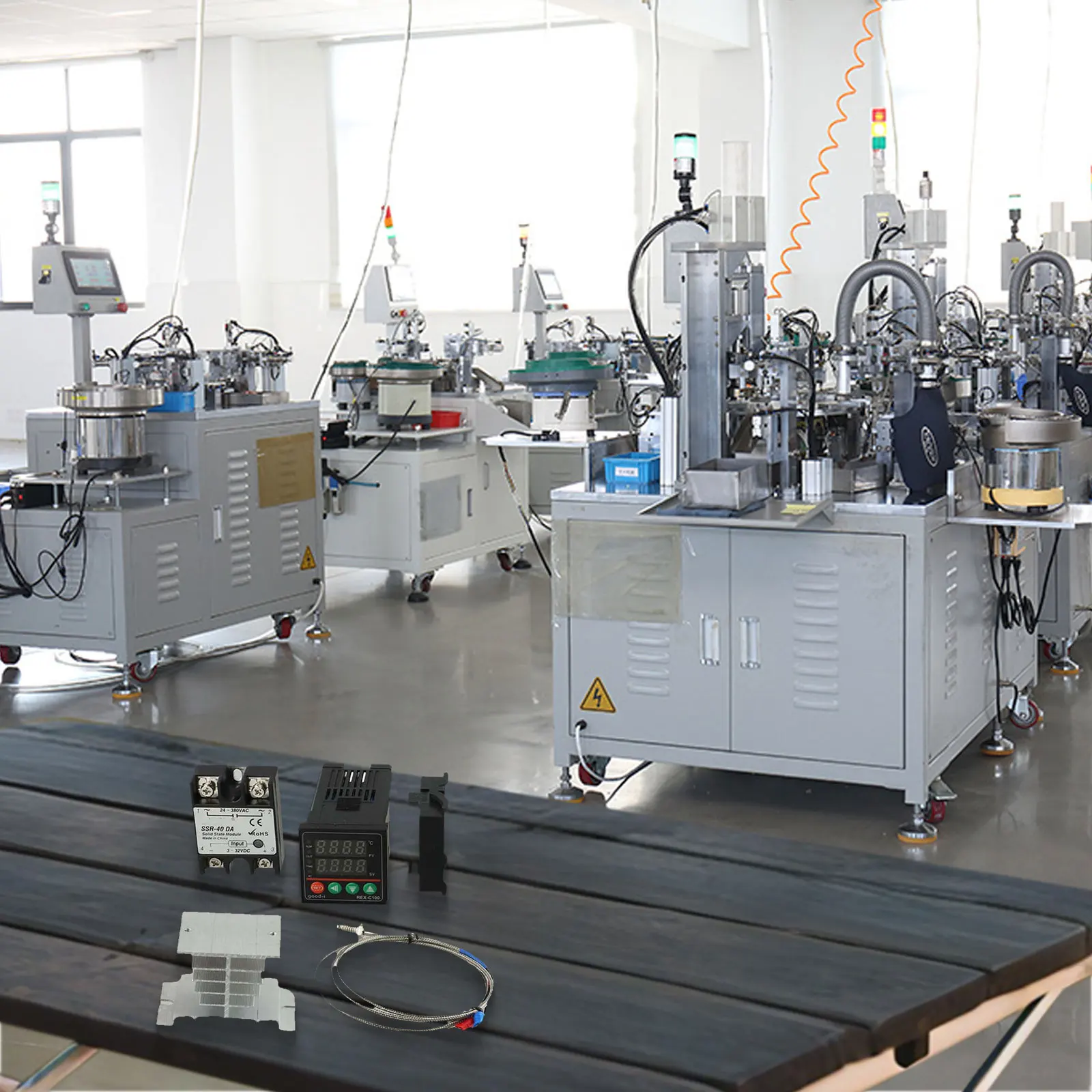 デジタルrkc pidサーモスタット,REX-C100出力のデジタル温度コントローラー,40da ssrリレー,k jネジ,1m熱電対,1セット