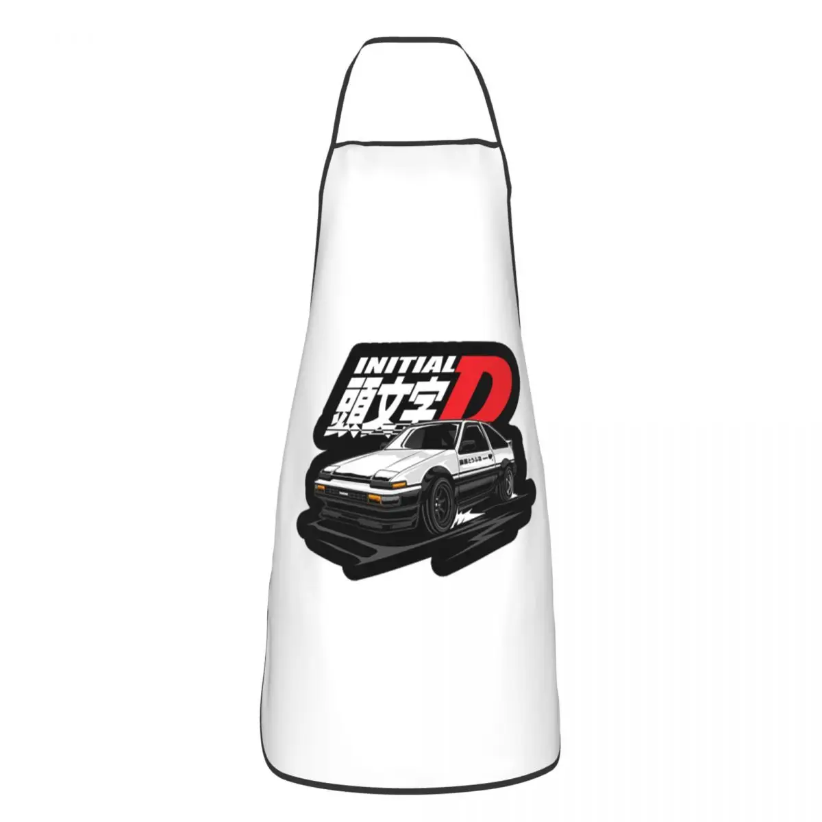 Anime Drift AE86 Initial D Apron Chef Cooking Tablier Waterproof Bib Kitchen Cleaning Pinafore for Women Men Gardening