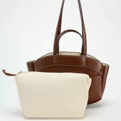 Large Capacity Women Shoulder Bags Solid Color Design Lady Handbags Fashion Pu Leather Daily Commuter Tote Bag Trend Two Bag Set