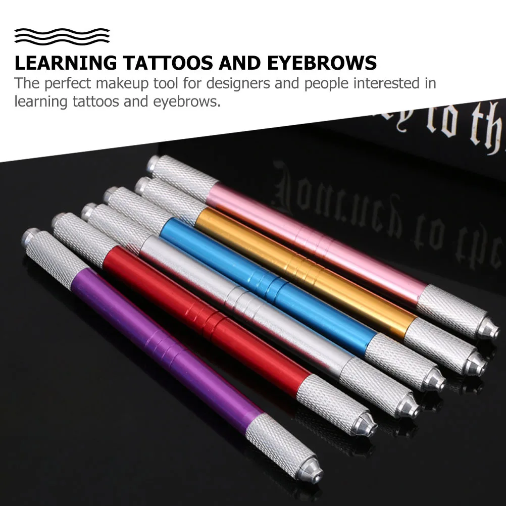 

7Pcs Eyebrow Microblading Pen Professional Embroidered Manual Pen for Tattooing and Comfortable Grip Microblading Pencil