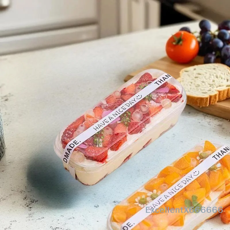 Picture 3: Bulk Transparent Rectangular Dessert Container, 280ml, Set of 50