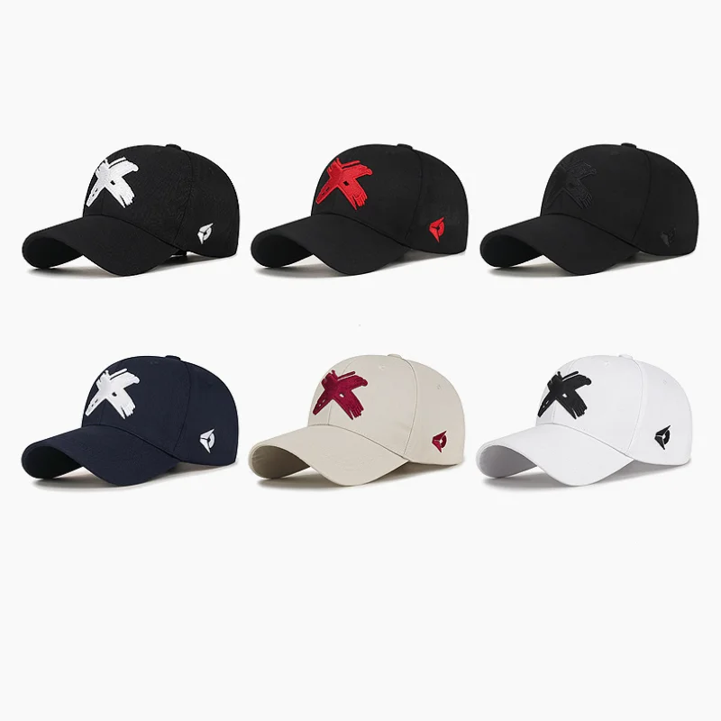 Embroidered letter X adjustable duckbill cap Spring Autumn Casual Baseball Hat Men Women Comfortable breathable sunscreen hat