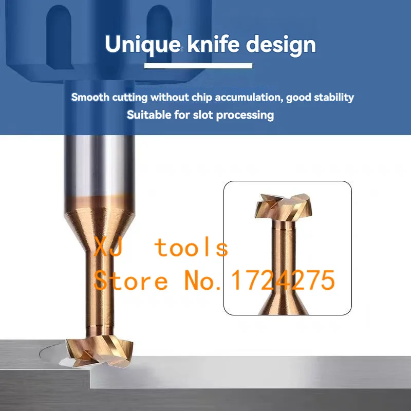 

1pc Alloy Steel Carbide T Slot Milling Cutter for Metal Router Bit Slot Milling T-Type Outer Diameter 3mm-16mm Thickness 1.5-5mm