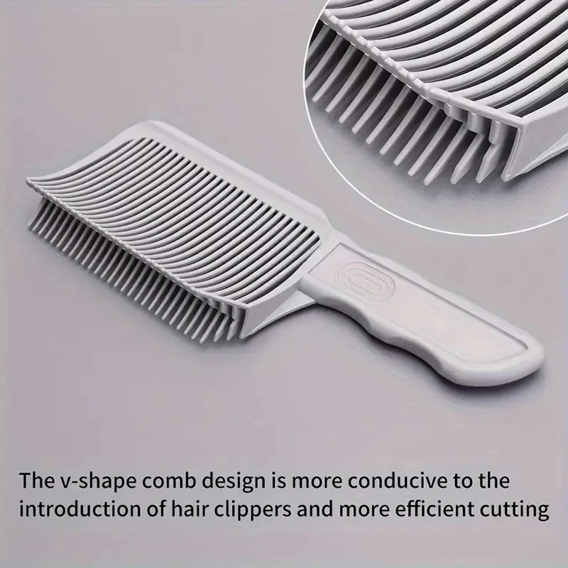 Fading Comb Professional Barber Clipper Blending Flat Top Hair Cutting Comb For Men Heat Resistant Fade Brush Salon Styling Tool