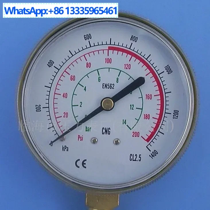 

5Pcs pressure gauge 68MM screw-in cover, shock-resistant pressure gauge Brass hydraulic water pressure gauge Vacuum negative pre