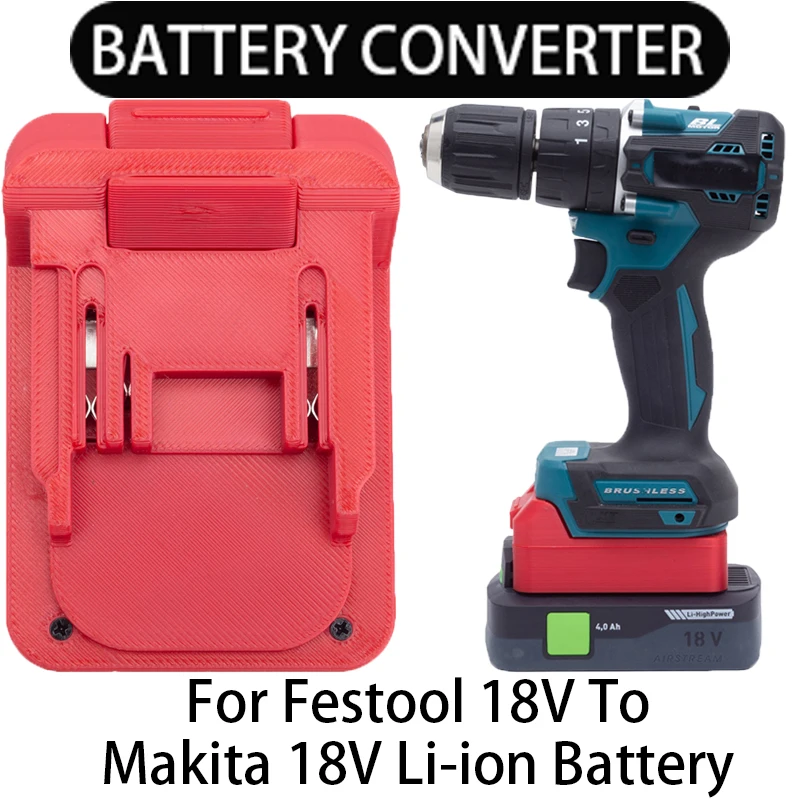 Battery Adapter for Makita 18V Li-Ion Tools Converter to Festool AIRSTREAM 18V Li-Ion Battery Adapter Power Tool Accessory