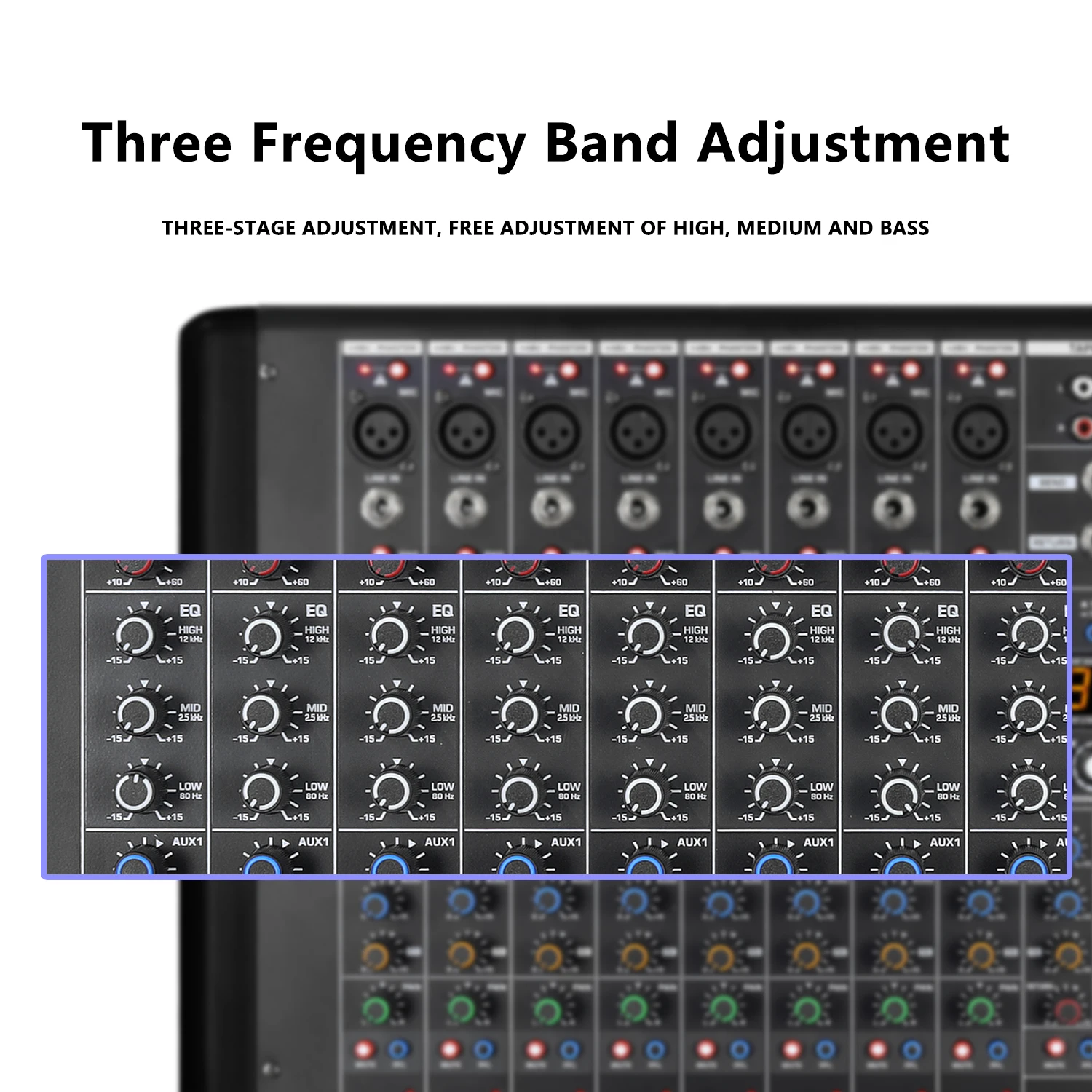 GAX-MQ8 New MQ series professional 8-channel high-power amplifier mixer with 99DSP7-segment equalizer