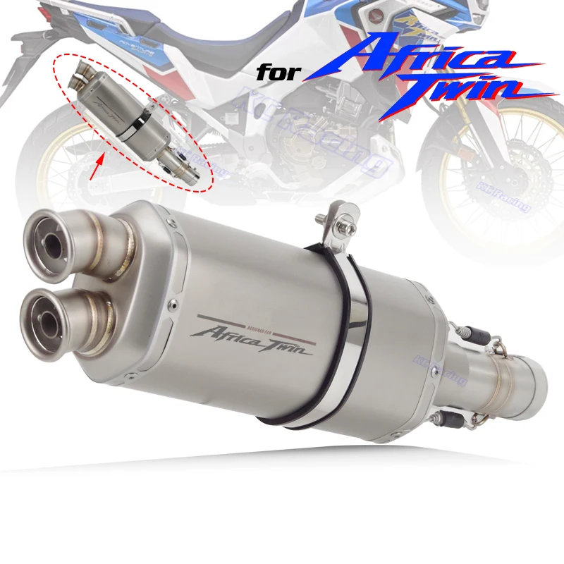 

Africa Twin 2020 2021 2022 Motorcycle Exhaust Middle Link Pipe Dual Exit Muffler DB Killer Escape for Honda CRF1100 CRF1100L