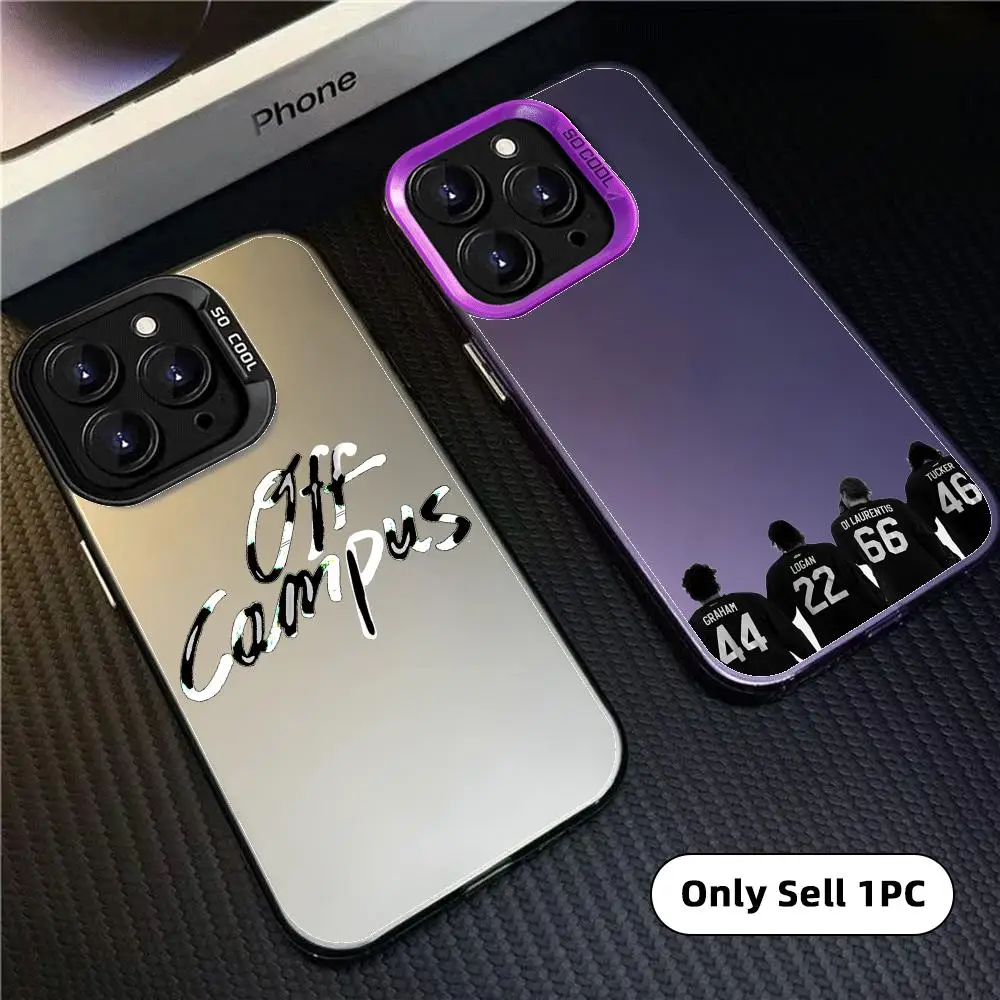 TV O-Off Campus Phone Case For iPhone 17 16 15 14 13 12 11 Pro Max Designer Matte Laser Aurora Funda Phone Case - view 3