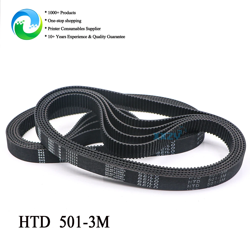 HTD 501-3M 15MM Width Endless Belt Inkjet Printer 3M Closed Loop Rubber Timing Belt Synchronous Belt