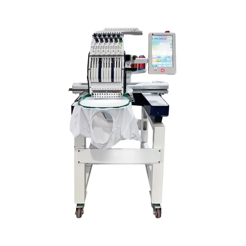 Computer embroidery machine 12-needle flat embroidery hat ready-to-wear embroidery three-in-one machine