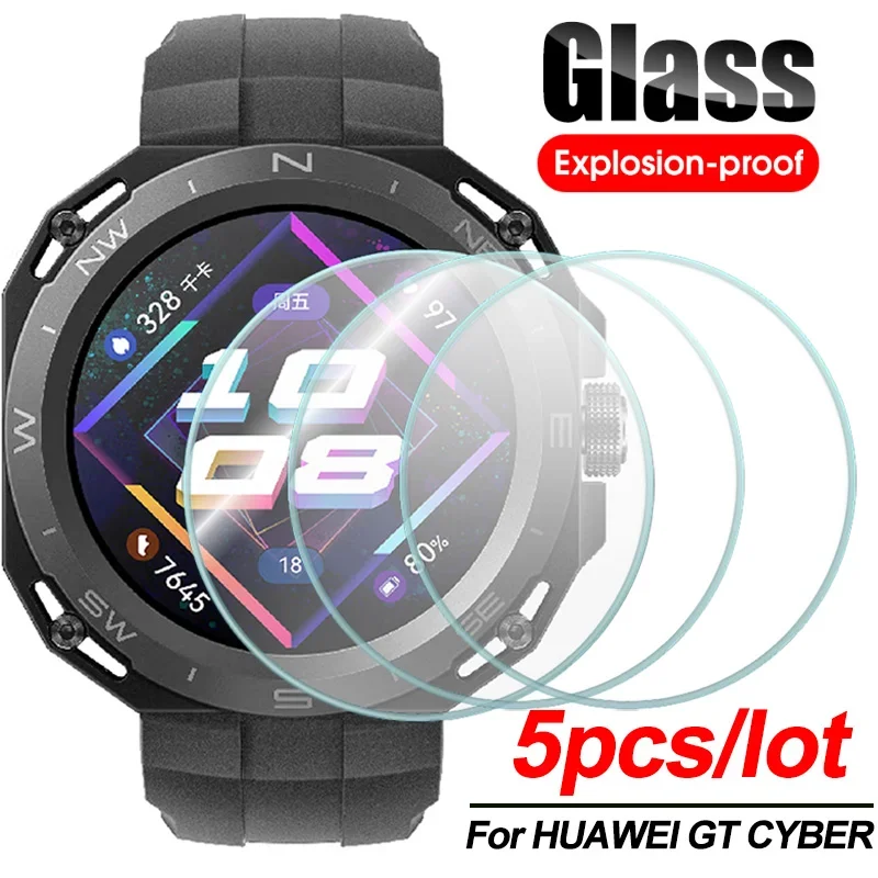 1-5PCS Tempered Glass for Huawei WATCH GT CYBER Screen Protector Explosion-Proof Film for Huawei WATCH GT CYBER Protective Glass