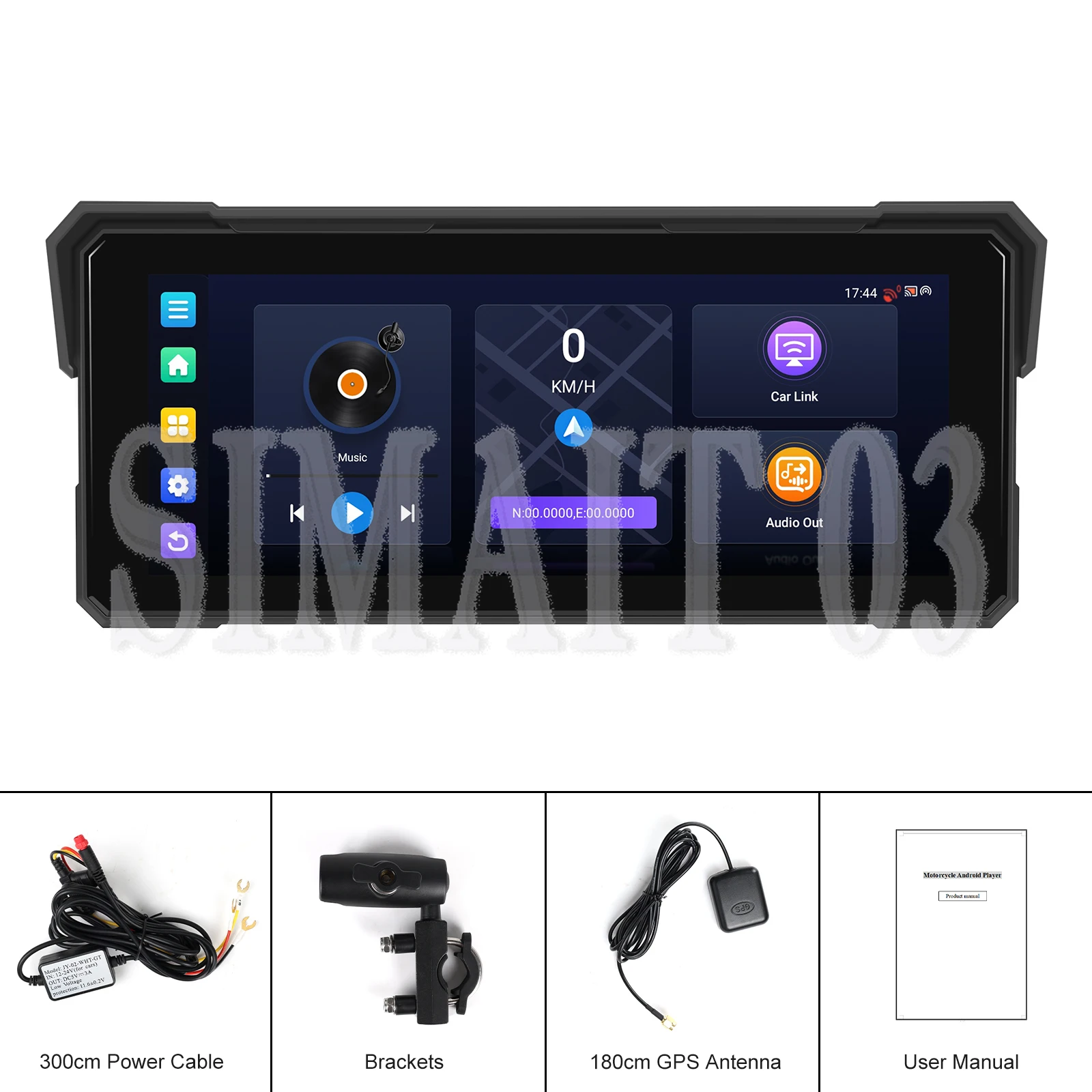 

Podofo 8.1Inch Touch Screen Motorcycle CarPlay Android Auto Smart Screen Player GPS Navigation Bluetooth WIFI Waterproof IP68