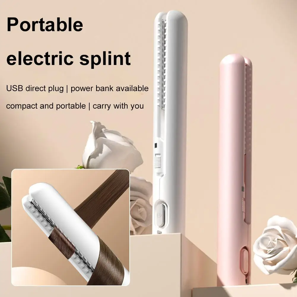 

Electric Clamp Small Portable USB Straight Roll Dual-Use Corn Perm Curling Iron Student Dormitory Bangs Straightener