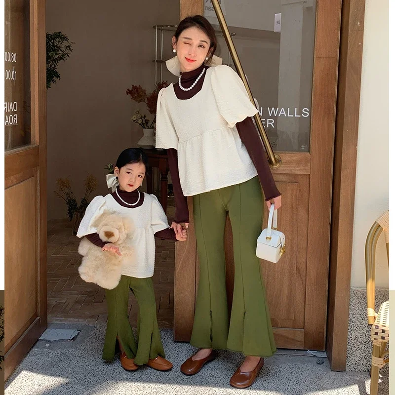 Mother And Baby Girl Clothes Mom And Daughter Equal Sets Autumn Mommy And Me Outfits Matching Suit 2022 Women Clothing Outfits