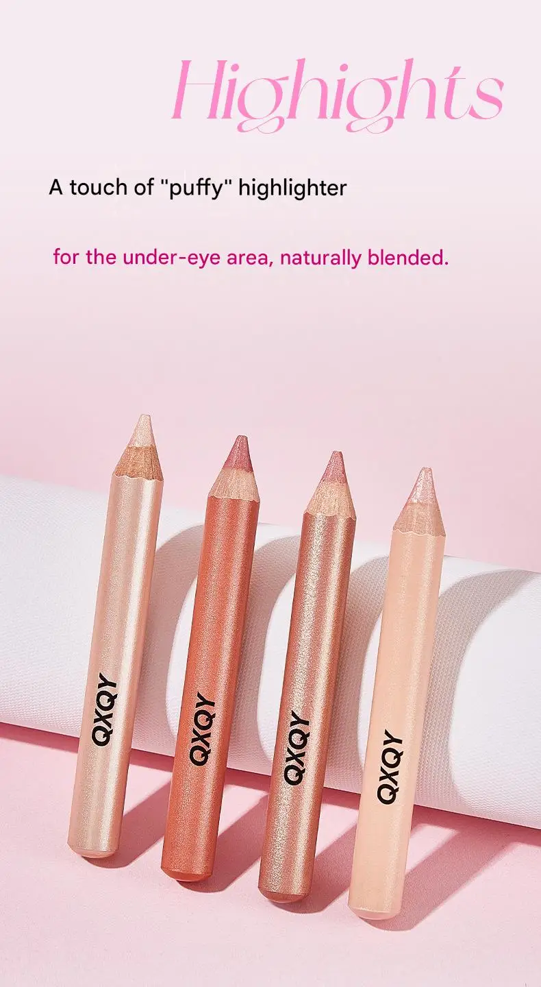 QXQY 3D Unter-Augen-Highlighter-Stift Wasserfest Verwischungsfest Langanhaltend Multifunktionaler Eyeliner Aufhellender Aegyo Sal Make-up-Stift – Detail 18