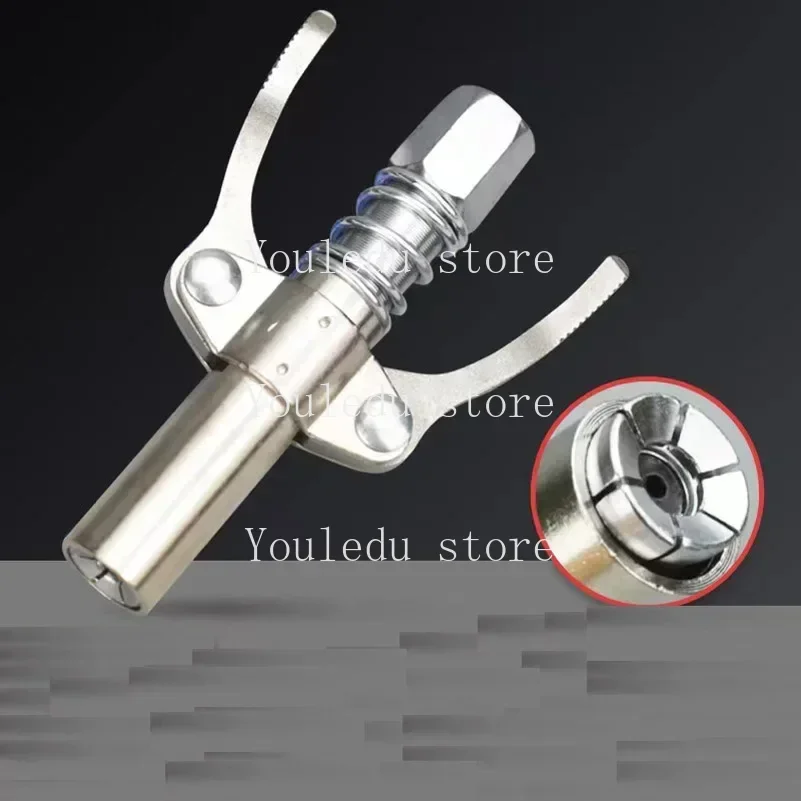 Grease Gun Coupler Quick Lock On Release Fitting Double Handle Design 1/8