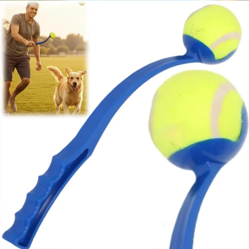 Lanzador de pelotas para lanzar perros, lanzador de tenis, juguetes para perros de adiestramiento al aire libre