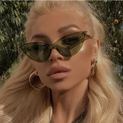 Women's luxury brand cat-eye sunglasses High-quality trendy daily street wear clothing Men's UV protection driving sunglasses