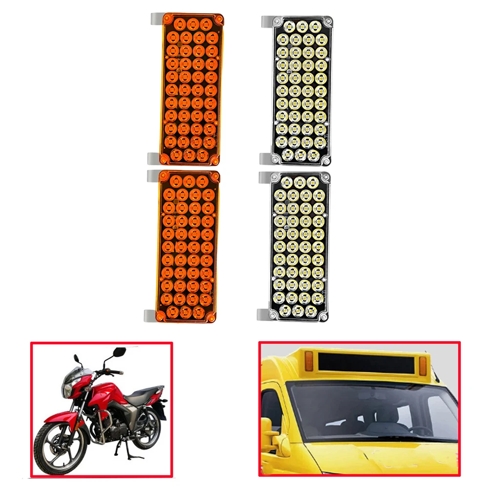 2X 42LED Car Large Truck Explosion Flashing Light Led Warning Signal Light one drag two Security Booth Double Color Light 12v24v