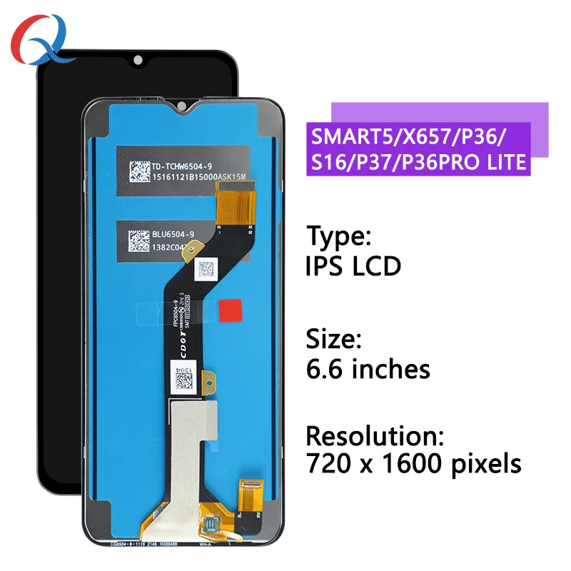 X657 Pantalla p36 p37 S16 screen replacement KE5 lcd Mobile Phone Lcds for Infinix smart 5 display for infinix X657 Lcd