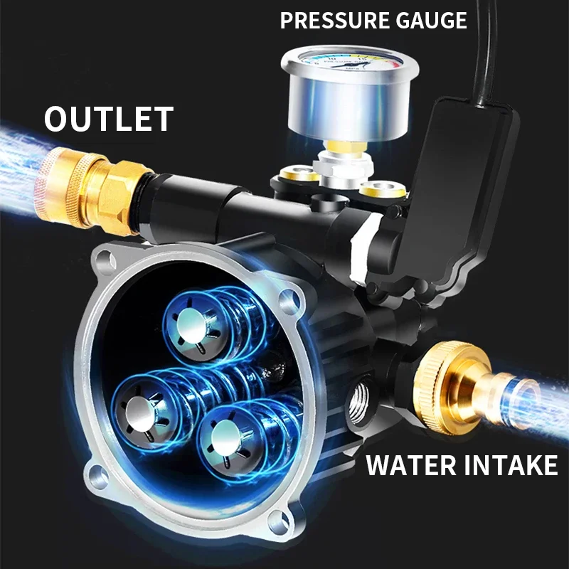 Machine à laver de voiture haute pression, odorde lavage de voiture, pompe à eau domestique, prise, lavage de sol haute puissance, 2200W, 220V