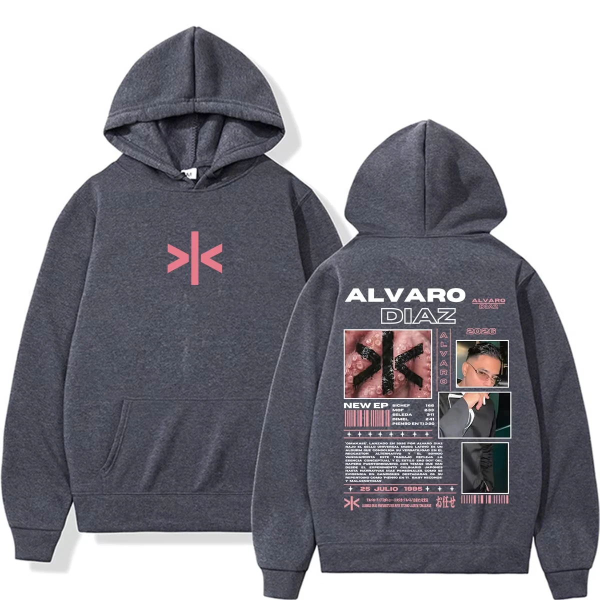 2026 Alvaro Diaz Omakase Album Tour Graphic Hoodie, Fleece Long Sleeve, Unisex Men Women Harajuku Gothic Streetwear Sweatshirt