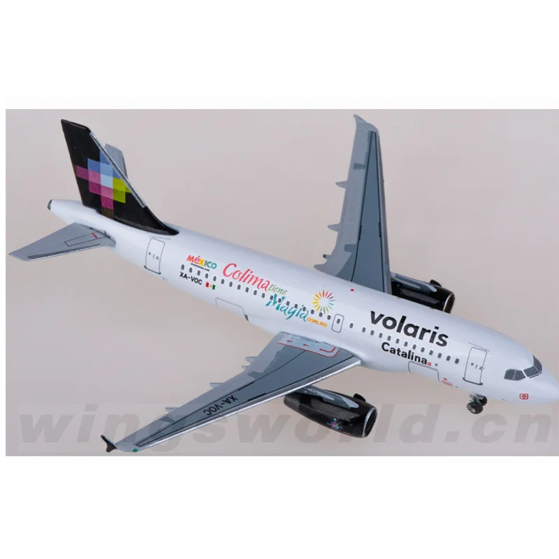 Diecast Scale 1:400  AC411250  Volaris  A319  XA-VOC  Alloy Metal  Aircraft Model Decorative Gift Collection Toys