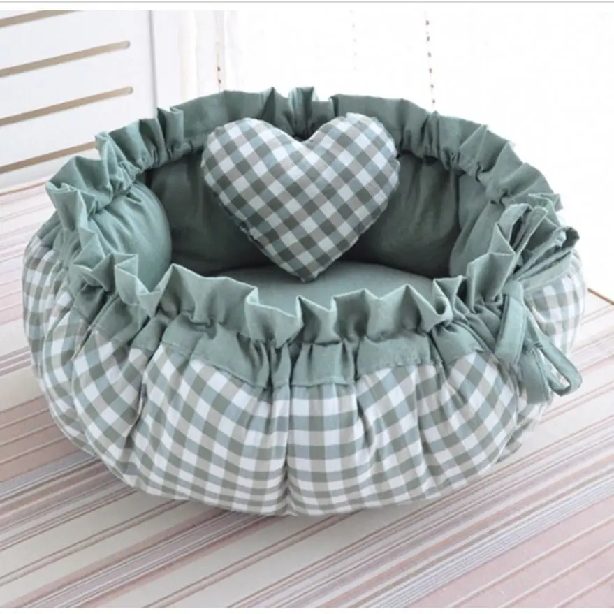 Cat Bed Small Dog Cute Flower Bed 2 in 1 Soft Blanket and Donut Bed for Indoor Cats Dogs Cosy Bedding Warm Warm Pet Bed Cushion