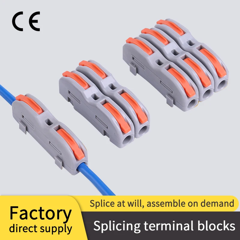 1/6/12 PCS 1 in Multiple Out Fast Electrical Connectors Universal Compact Splitter Wiring Cable Connector Push-in Terminal Block