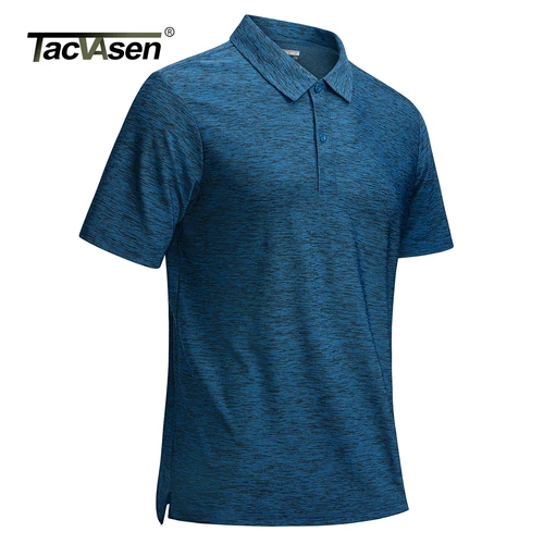 Imagen 1 del producto TACVASEN Polo informal de verano para hombre, camisas de Golf ligeras y secas, Polo deportivo que absorbe la humedad, camisetas de entrenamiento, camisas de trabajo
