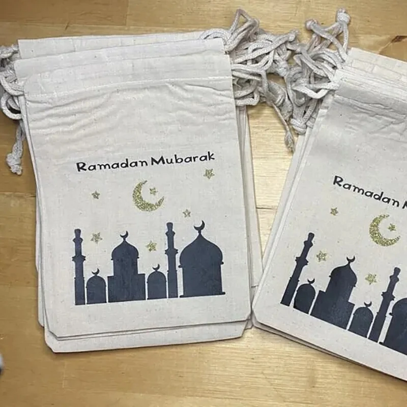 12moon stars Ramadan Mubarak present Treat bags happy Eid Al Adha Muslim Islamic Kareem Iftar Party decoration thank you gift