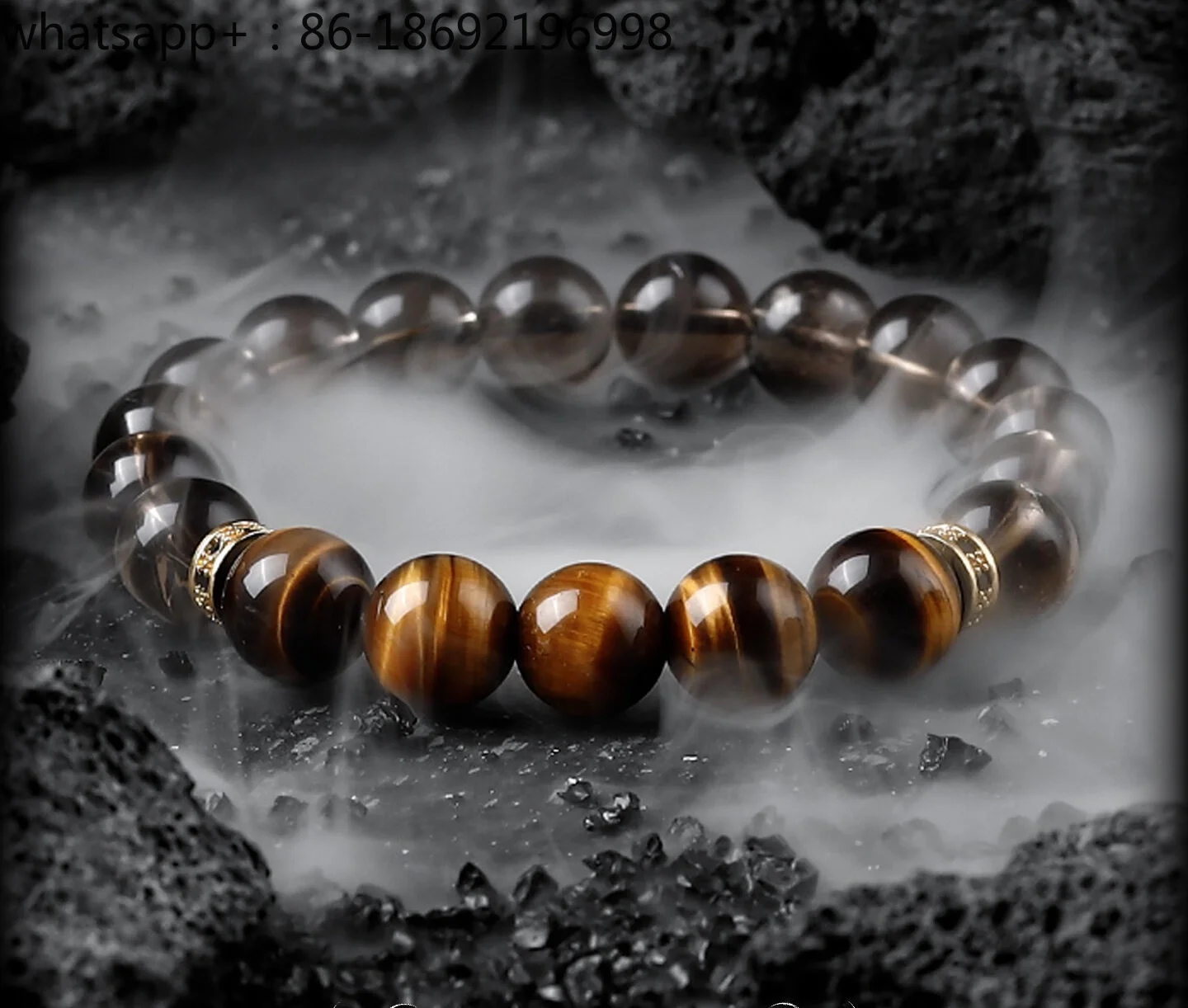 [Afterglow] Tiger's Eye Stone Bead Bracelet Niche Premium Crystal Bracelet