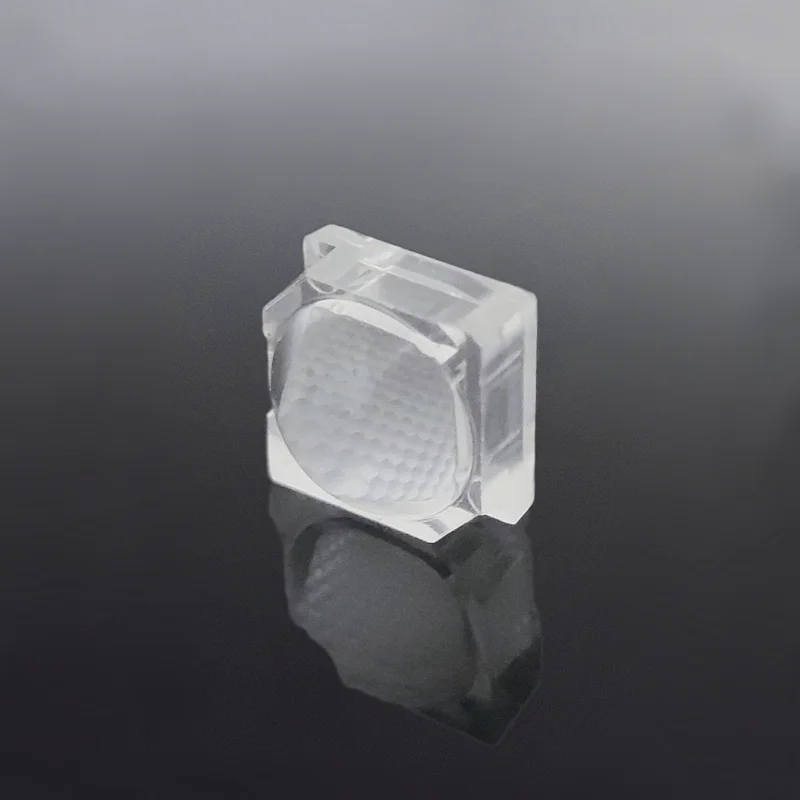 #LSJ-8.7 New High quality Led Optical Lens, 5050 lens, Size 8.7X8.7X6.54mm, 30 degree, Checkered surface, PMMA