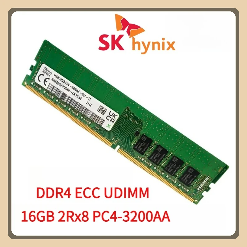 SK hynix 16GB 2Rx8 PC4 3200AA DDR4 Pure ECC UDIMM 16G 3200MHz RAM estación de trabajo memoria de servidor sin búfer