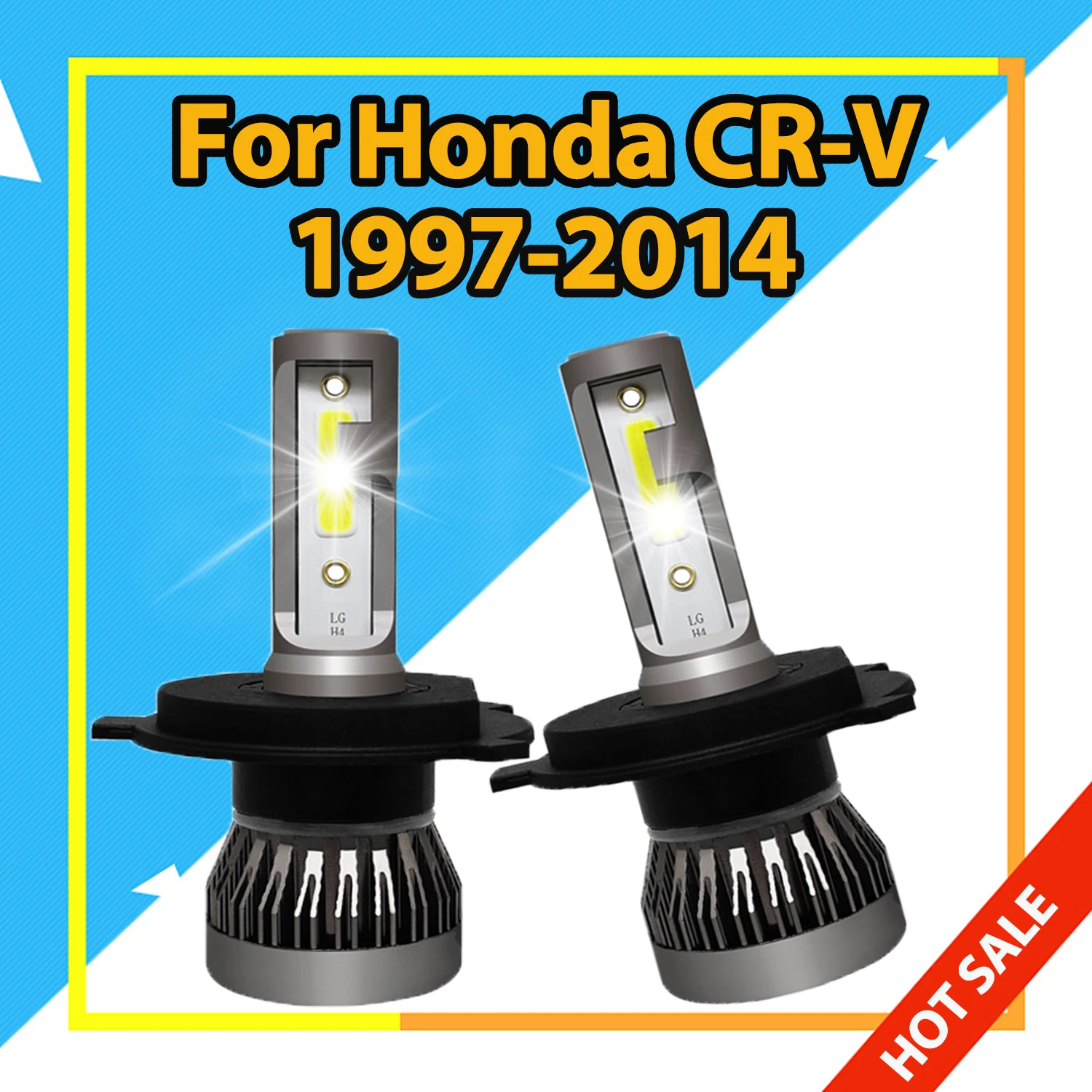 

H4 LED Headlight Conversion Kit Bulbs For Honda CR-V 1997-2014 Hi/Lo Beam Auto Car Part Light Bulbs Highlight COB Chips