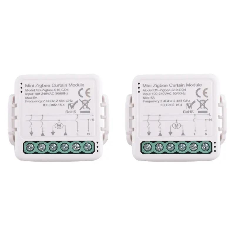 

Модуль умного выключателя для штор B29C-2X Tuya Smart Zigbee для электропривода рольставней с дистанционным управлением через приложение Smart Life