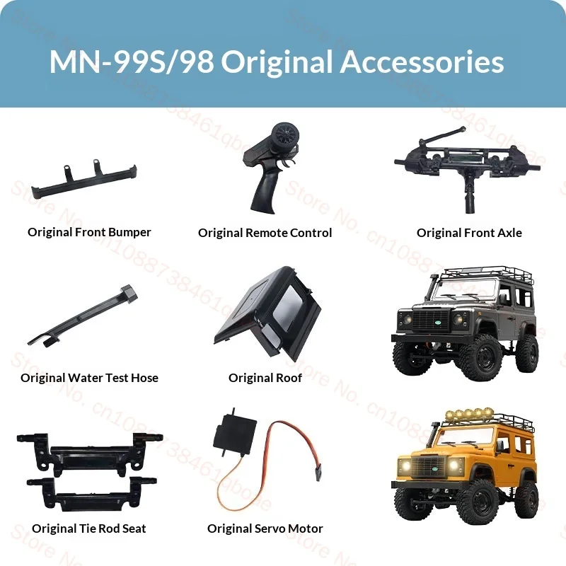 Mn New Model Mn99s Genuine parts Remote control Servo Wave box shock absorber tire drive shaft Front rear axles light set gear