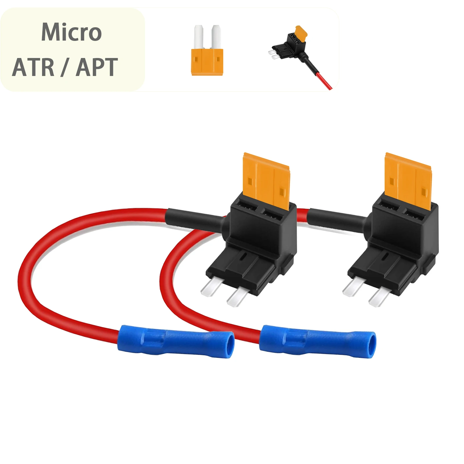 2pcs Micro2 Add-a-Circuit Fuse Tap 12V Car Piggy Back Fuse Holder 5A Blade Fuse for Truck Boat Motorcycle
