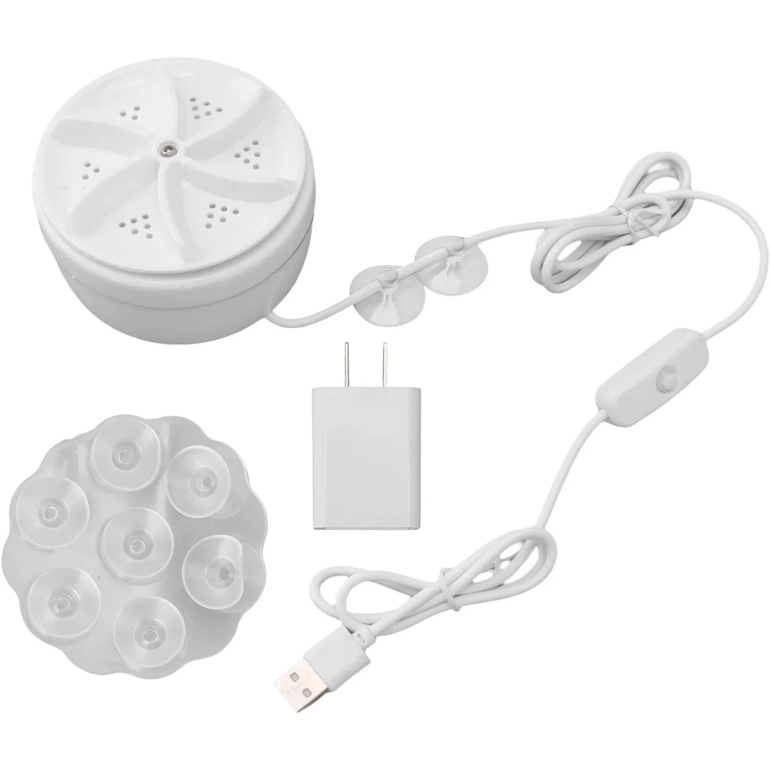 

Travell Washer, Mini Washing Machine USB Portable Turbine 60W Laundry Tub Travel Washer Plug 100\u2011240V for Socks Underwear