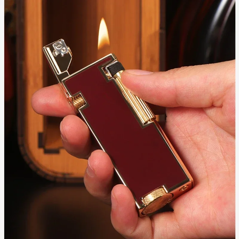 Zorro 666 Genuine New Design Creative Metal Windproof Lighter Press Pop-up Side-slip Ignition Kerosene Lighter Classic Mens Gift