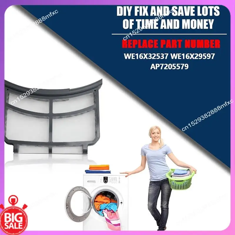 

Big Deal 2 шт. WE16X32537 сушильный фильтр для ворса для GE Hotpoint, детали сушилки для одежды, замена WE16X29597 AP7205579 фильтр для ворса