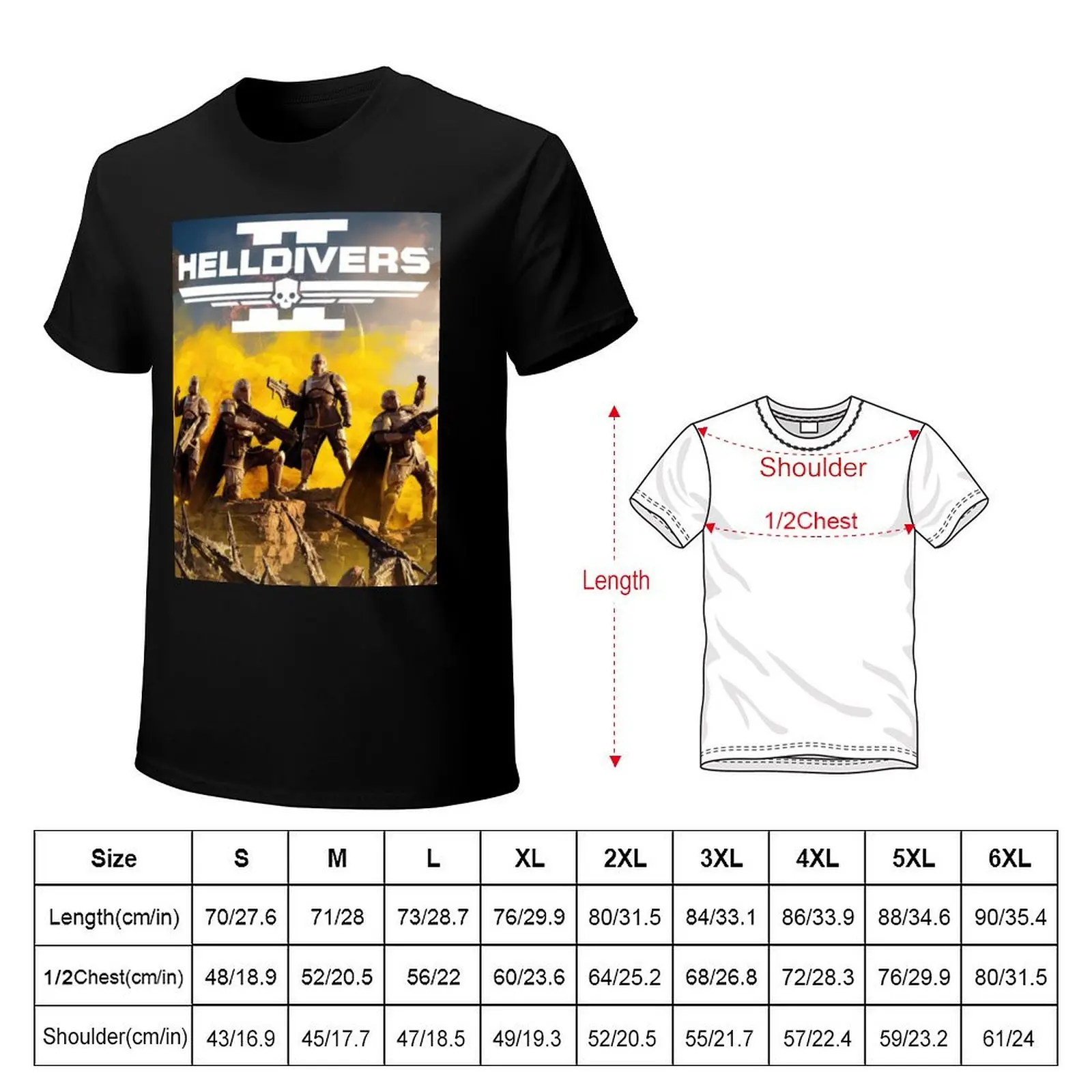 Helldivers 2 - Cover T-Shirt oversized plus size tops plain t shirts men