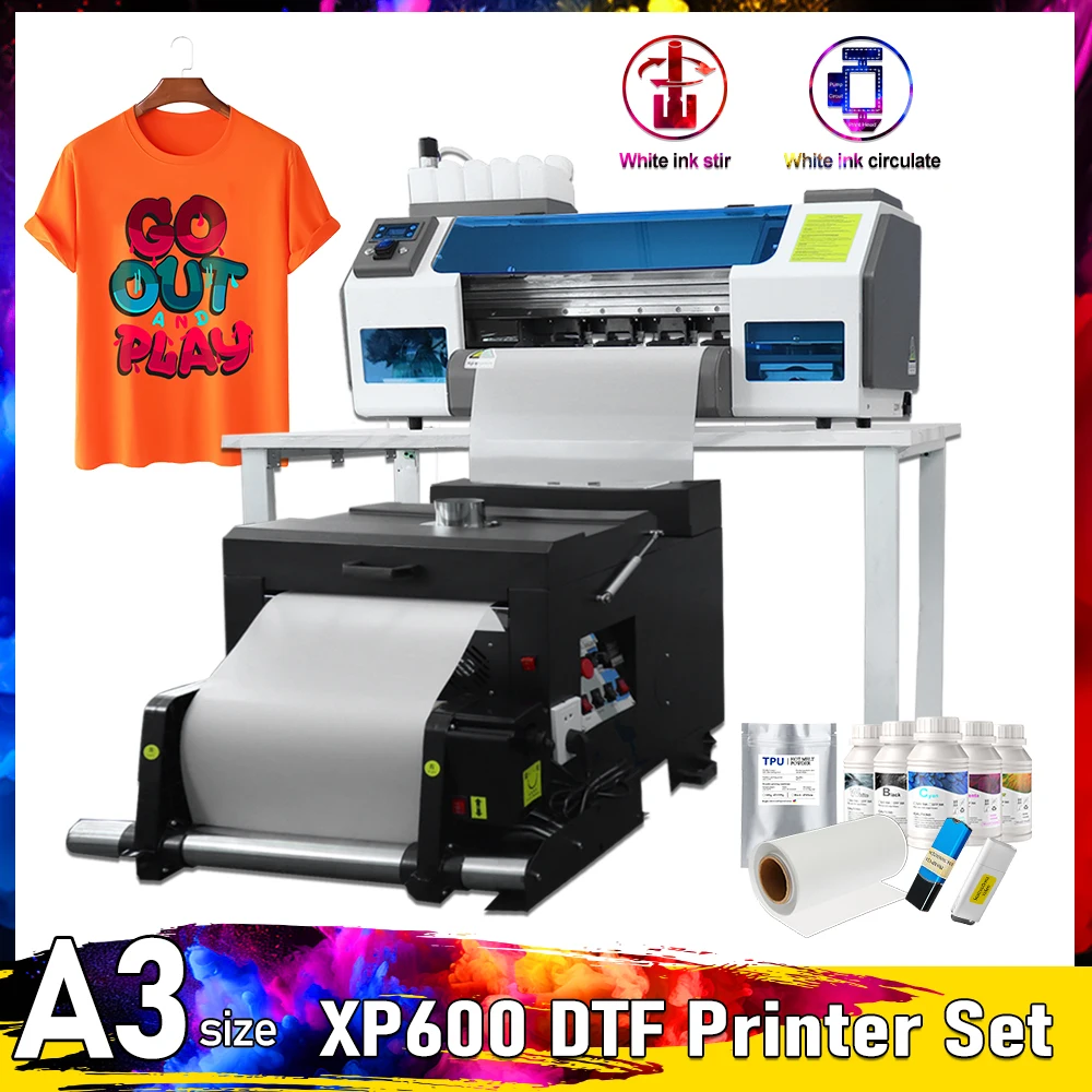 A3 DTF Printer For XP600 Impresora A3 DTF T-Shirt Printing Machine a3 Direct to Film Printer For T-shirt hoodies All Fabric