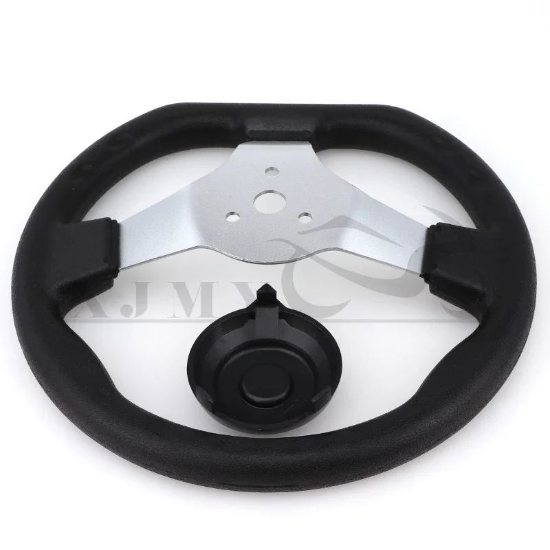 

ATV 270mm 3-Hole Steering Wheel Universal for Kart Off-road Vehicle Racing Steering Wheel Hardware with Cover DIY Homemade Car