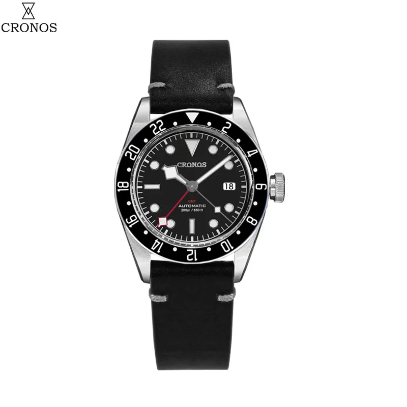 Cronos BB GMT Men Watch Automatic NH34 Coke Ceramic Bezel Bi