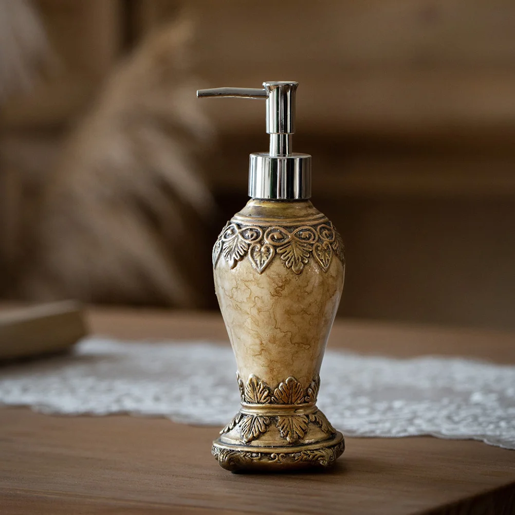 

300ml Shampoo Lotion Bottle European Style Agate Color Refillable Squeezable Leak Proof Dispenser for Toiletries